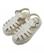 MIU MIUミュウミュウ）の古着「EVA ロゴ フィッシャーマンサンダル」｜ホワイト