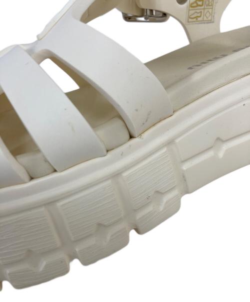 MIU MIU（ミュウミュウ）MIU MIU (ミュウミュウ) EVA ロゴ フィッシャーマンサンダル ホワイト サイズ:36の古着・服飾アイテム