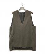 nest Robeネストローブ）の古着「ウールカシミヤフリース Vネックベスト」｜グレー