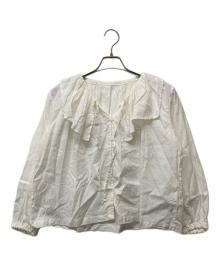 nest Robe（ネストローブ）の古着「ラッフルカラーブラウス」｜ホワイト