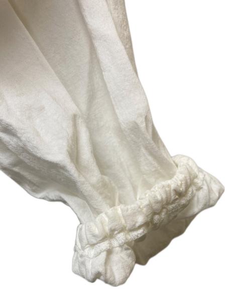 nest Robe（ネストローブ）nest Robe (ネストローブ) ラッフルカラーブラウス ホワイト サイズ:Fの古着・服飾アイテム