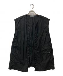 nest Robe（ネストローブ）の古着「ノーカラービッグシルエットベスト」｜ブラック