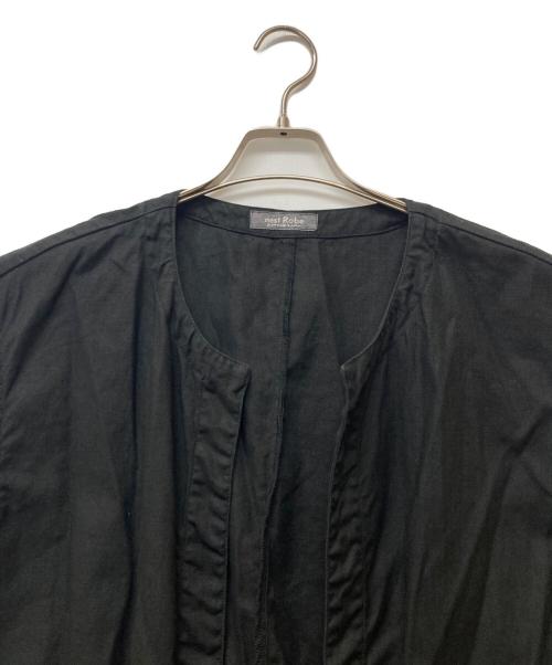 nest Robe（ネストローブ）nest Robe (ネストローブ) ノーカラービッグシルエットベスト ブラック サイズ:Fの古着・服飾アイテム