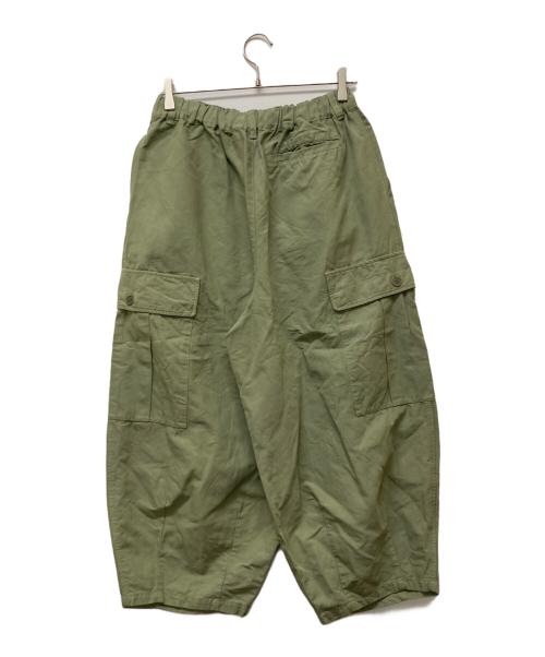 nest Robe（ネストローブ）nest Robe (ネストローブ) コットンリネン石目コクーンカーゴパンツ オリーブ サイズ:Fの古着・服飾アイテム