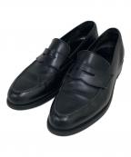 Crockett & Jones×heliopole hommeクロケット＆ジョーンズ×）の古着「別注コインローファー」｜ブラック