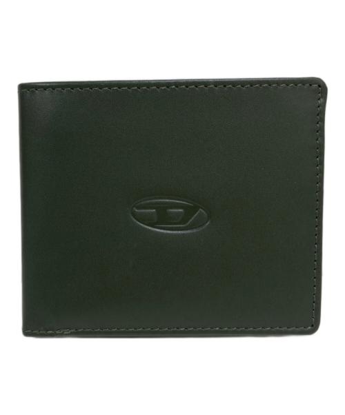 DIESEL（ディーゼル）DIESEL (ディーゼル) HIRESH S.II 2つ折り財布 オリーブの古着・服飾アイテム