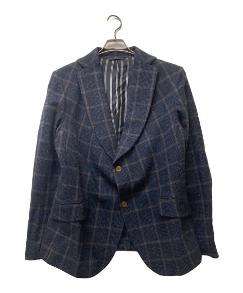 Vivienne Westwood（ヴィヴィアンウエストウッド）Vivienne Westwood (ヴィヴィアンウエストウッド) チェック柄ウールジャケット ネイビー サイズ:50の古着・服飾アイテム