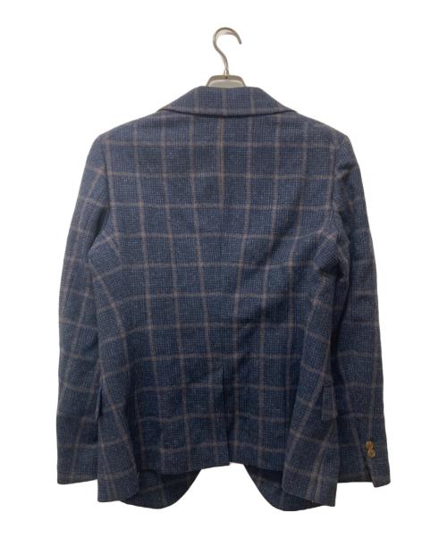 Vivienne Westwood（ヴィヴィアンウエストウッド）Vivienne Westwood (ヴィヴィアンウエストウッド) チェック柄ウールジャケット ネイビー サイズ:50の古着・服飾アイテム
