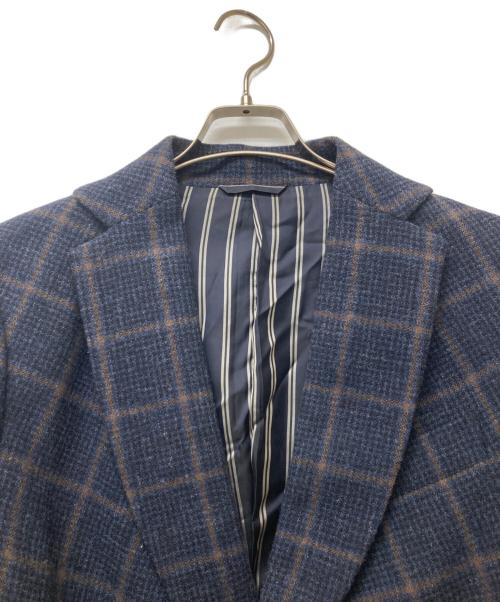 Vivienne Westwood（ヴィヴィアンウエストウッド）Vivienne Westwood (ヴィヴィアンウエストウッド) チェック柄ウールジャケット ネイビー サイズ:50の古着・服飾アイテム