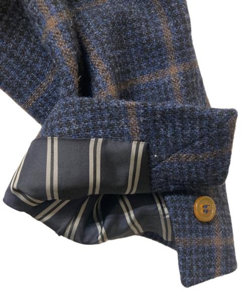 Vivienne Westwood（ヴィヴィアンウエストウッド）Vivienne Westwood (ヴィヴィアンウエストウッド) チェック柄ウールジャケット ネイビー サイズ:50の古着・服飾アイテム