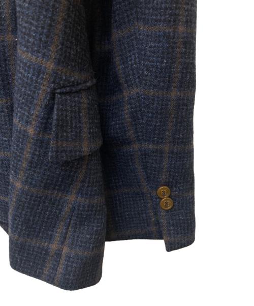 Vivienne Westwood（ヴィヴィアンウエストウッド）Vivienne Westwood (ヴィヴィアンウエストウッド) チェック柄ウールジャケット ネイビー サイズ:50の古着・服飾アイテム