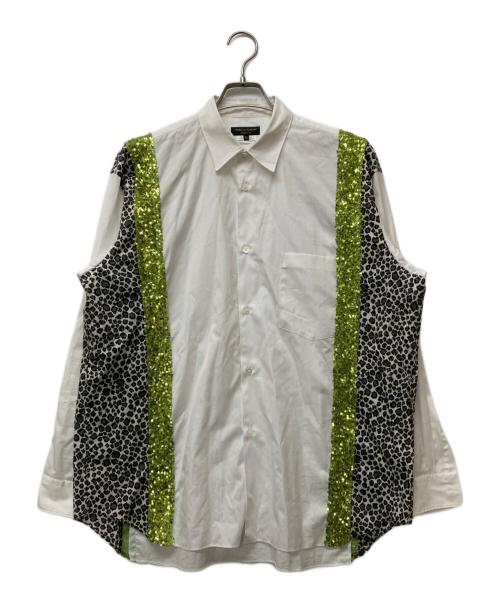 COMME des GARCONS HOMME PLUS（コムデギャルソンオムプリュス）COMME des GARCONS HOMME PLUS (コムデギャルソンオムプリュス) スパンコールシャツ ホワイト サイズ:XSの古着・服飾アイテム