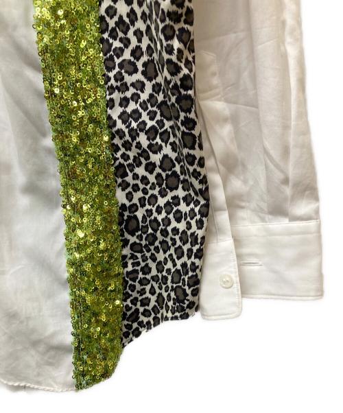 COMME des GARCONS HOMME PLUS（コムデギャルソンオムプリュス）COMME des GARCONS HOMME PLUS (コムデギャルソンオムプリュス) スパンコールシャツ ホワイト サイズ:XSの古着・服飾アイテム