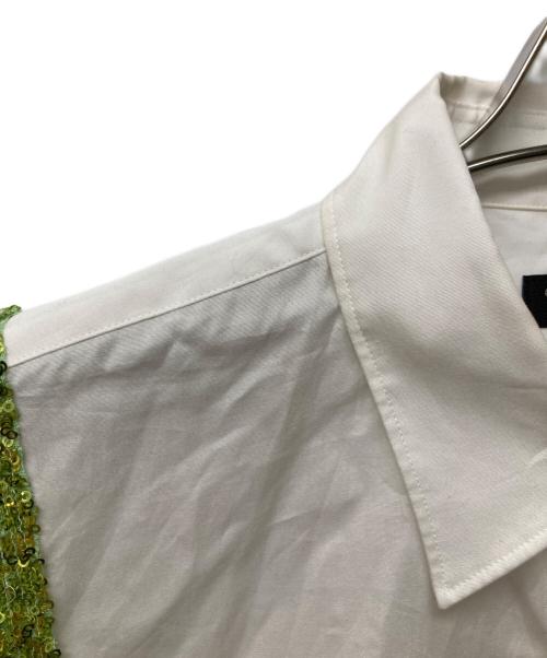 COMME des GARCONS HOMME PLUS（コムデギャルソンオムプリュス）COMME des GARCONS HOMME PLUS (コムデギャルソンオムプリュス) スパンコールシャツ ホワイト サイズ:XSの古着・服飾アイテム