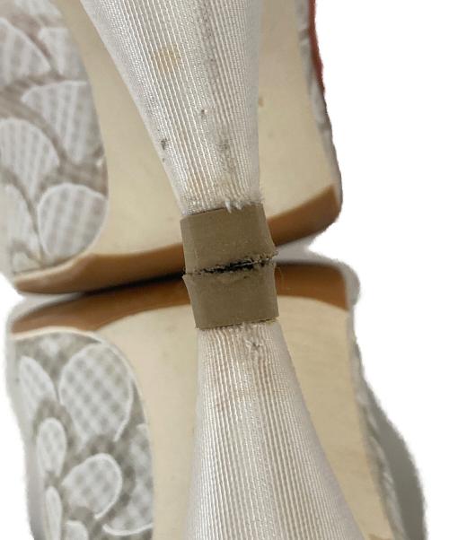 CHANEL（シャネル）CHANEL (シャネル) ココマークレースツイードヒールパンプス ホワイト サイズ:36の古着・服飾アイテム