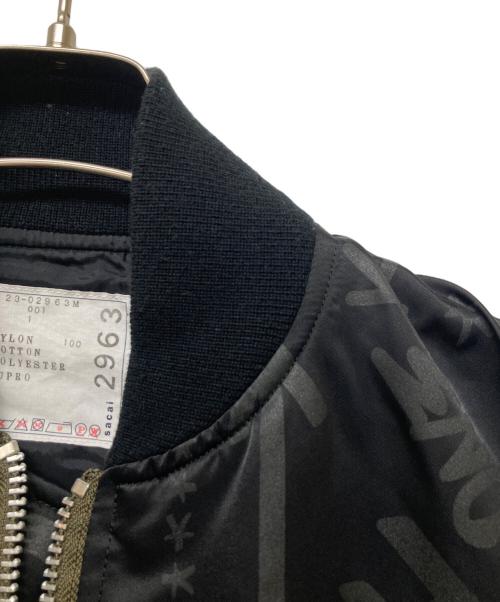 sacai（サカイ）sacai (サカイ) Eric Haze (エリックヘイズ) Bandana Print Blouson ブラック サイズ:1の古着・服飾アイテム