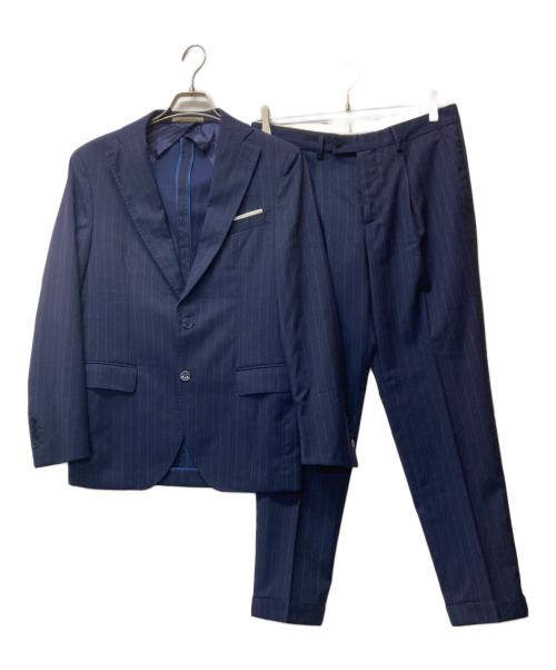 PAOLONI（パオローニ）PAOLONI (パオローニ) ウールストライプセットアップスーツ ネイビー サイズ:46の古着・服飾アイテム