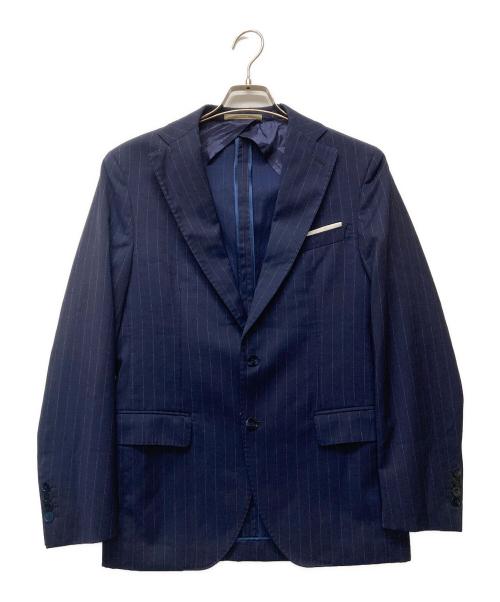 PAOLONI（パオローニ）PAOLONI (パオローニ) ウールストライプセットアップスーツ ネイビー サイズ:46の古着・服飾アイテム