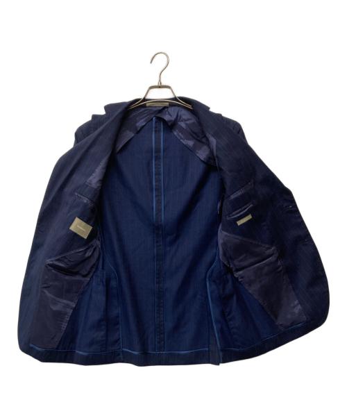 PAOLONI（パオローニ）PAOLONI (パオローニ) ウールストライプセットアップスーツ ネイビー サイズ:46の古着・服飾アイテム