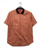 SUPREMEシュプリーム）の古着「17ss Rib Collar S/S Denim Shirt」｜オレンジ