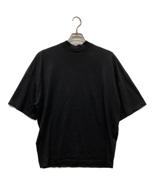 JIL SANDER（ジルサンダー）JIL SANDER (ジルサンダー) コットン モックネックTシャツ ブラック サイズ:XSの古着・服飾アイテム