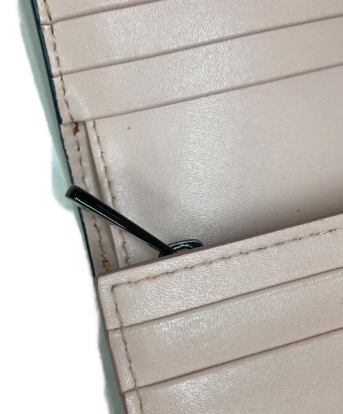 Ferragamo（フェラガモ）Ferragamo (フェラガモ) リボン2つ折り財布 ブラック×ピンクの古着・服飾アイテム