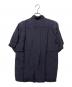 DRIES VAN NOTEN (ドリスヴァンノッテン) サテンショートスリーブシャツ ネイビー サイズ:Small：7000円