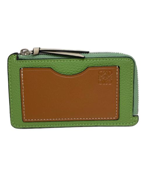 LOEWE（ロエベ）LOEWE (ロエベ) コインカードホルダー ブラウン×グリーンの古着・服飾アイテム
