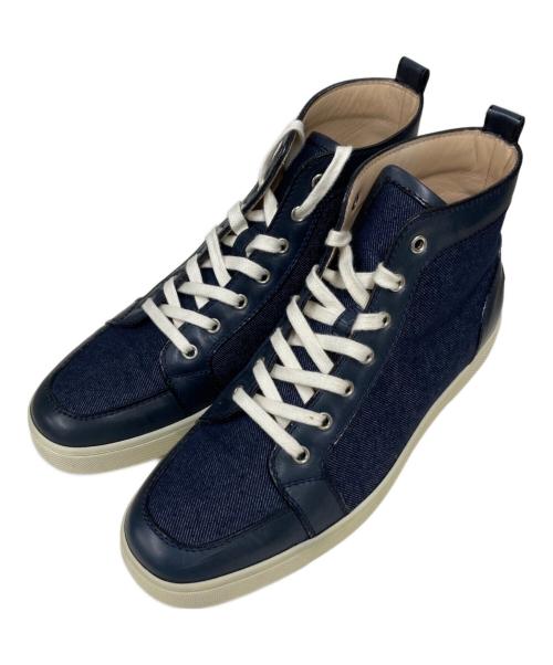 Christian Louboutin（クリスチャン・ルブタン）Christian Louboutin (クリスチャン・ルブタン) デニムハイカットスニーカー インディゴ サイズ:43の古着・服飾アイテム
