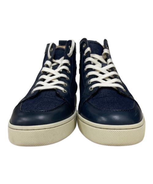 Christian Louboutin（クリスチャン・ルブタン）Christian Louboutin (クリスチャン・ルブタン) デニムハイカットスニーカー インディゴ サイズ:43の古着・服飾アイテム