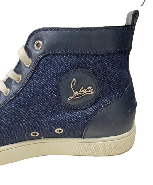 Christian Louboutin（クリスチャン・ルブタン）Christian Louboutin (クリスチャン・ルブタン) デニムハイカットスニーカー インディゴ サイズ:43の古着・服飾アイテム