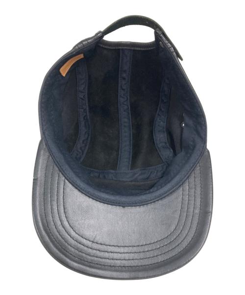 HENDER SCHEME（エンダースキーマ）Hender Scheme (エンダースキーマ) レザージェットキャップ ブラックの古着・服飾アイテム