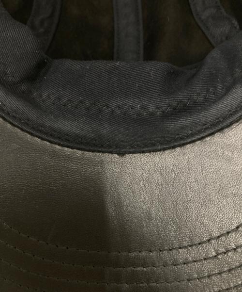 HENDER SCHEME（エンダースキーマ）Hender Scheme (エンダースキーマ) レザージェットキャップ ブラックの古着・服飾アイテム