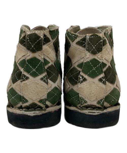 YOHJI YAMAMOTO（ヨウジヤマモト）YOHJI YAMAMOTO (ヨウジヤマモト) アーガイルチェックチャッカブーツ グリーン×ベージュ サイズ:不明の古着・服飾アイテム