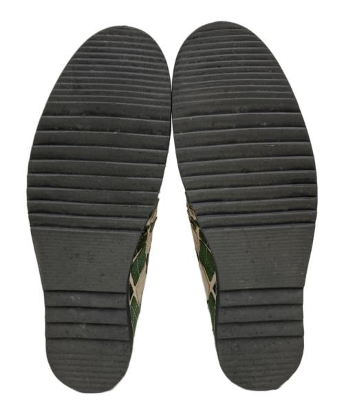 YOHJI YAMAMOTO（ヨウジヤマモト）YOHJI YAMAMOTO (ヨウジヤマモト) アーガイルチェックチャッカブーツ グリーン×ベージュ サイズ:不明の古着・服飾アイテム