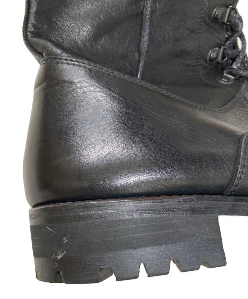 YOHJI YAMAMOTO（ヨウジヤマモト）YOHJI YAMAMOTO (ヨウジヤマモト) サイドジップレースアップブーツ ブラック サイズ:44の古着・服飾アイテム