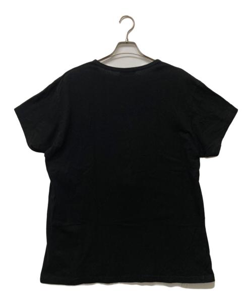 Yohji Yamamoto pour homme（ヨウジヤマモト プールオム）Yohji Yamamoto pour homme (ヨウジヤマモト プールオム) コーマ天竺変形半袖ヘンリーネックカットソー ブラック サイズ:3の古着・服飾アイテム