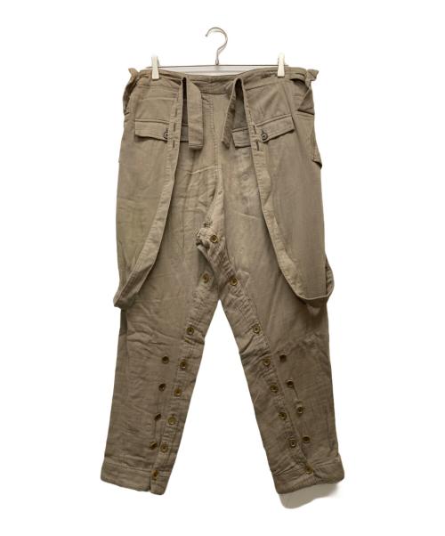 Yohji Yamamoto pour homme（ヨウジヤマモト プールオム）Yohji Yamamoto pour homme (ヨウジヤマモト プールオム) サスペンダー付パンツ ブラウン サイズ:3の古着・服飾アイテム