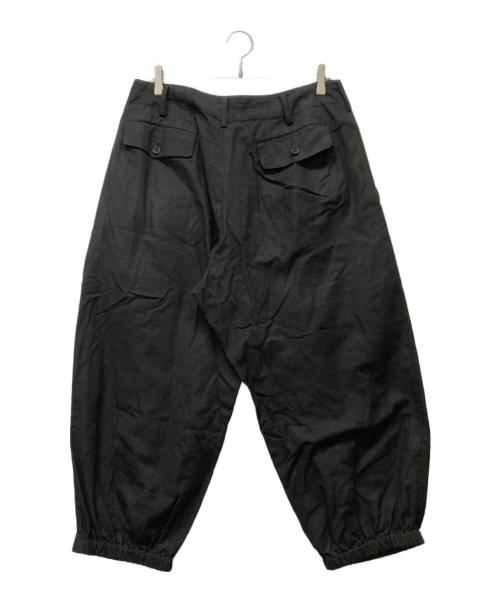 Yohji Yamamoto pour homme（ヨウジヤマモト プールオム）Yohji Yamamoto pour homme (ヨウジヤマモト プールオム) 裾ゴムシャデザインパンツ ブラック サイズ:3の古着・服飾アイテム