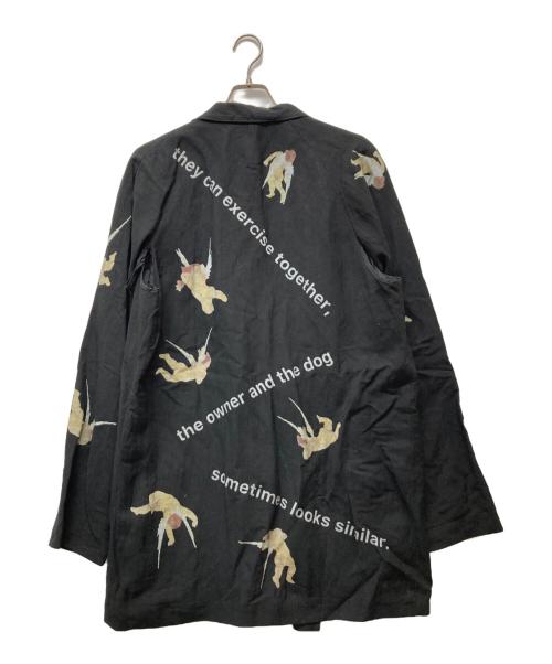 YOHJI YAMAMOTO（ヨウジヤマモト）YOHJI YAMAMOTO (ヨウジヤマモト) 24SS ANGEL PATTERN DOUBLE FRONT JACKET ブラック サイズ:3の古着・服飾アイテム