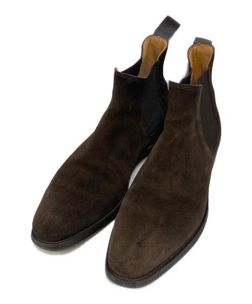 Crockett & Jones（クロケット＆ジョーンズ）Crockett & Jones (クロケット＆ジョーンズ) スウェードサイドゴアブーツ ブラウン サイズ:8Eの古着・服飾アイテム