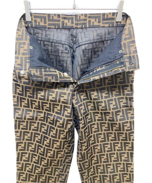 FENDI（フェンディ）FENDI (フェンディ) ズッカ柄ジャガード パンツ ブラウン サイズ:28の古着・服飾アイテム