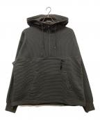 meanswhileミーンズワイル）の古着「Uneven Fabric Anorak Parka」｜オリーブ