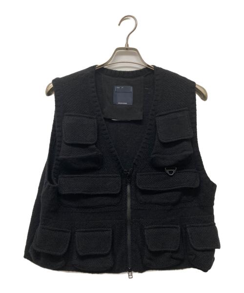 meanswhile（ミーンズワイル）meanswhile (ミーンズワイル) ニットベスト ブラック サイズ:1の古着・服飾アイテム