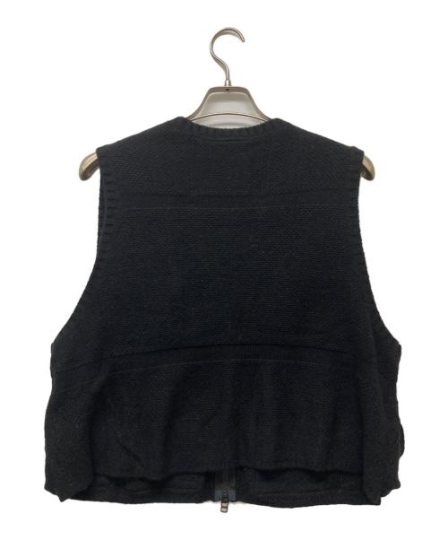 meanswhile（ミーンズワイル）meanswhile (ミーンズワイル) ニットベスト ブラック サイズ:1の古着・服飾アイテム