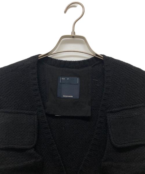 meanswhile（ミーンズワイル）meanswhile (ミーンズワイル) ニットベスト ブラック サイズ:1の古着・服飾アイテム