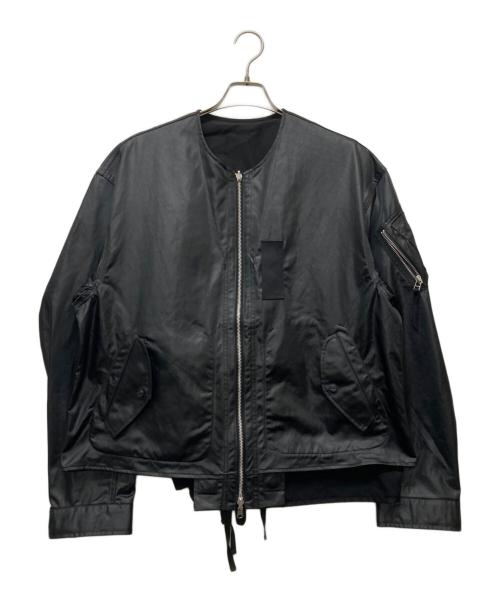 meanswhile（ミーンズワイル）meanswhile (ミーンズワイル) Dress Satin Reversible 4Way JKT ブラック サイズ:2の古着・服飾アイテム