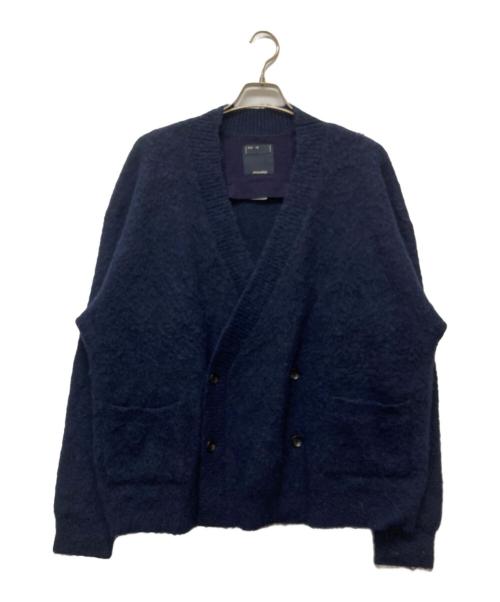 meanswhile（ミーンズワイル）meanswhile (ミーンズワイル) Mohair Double Knit Cardigan ネイビー サイズ:03の古着・服飾アイテム