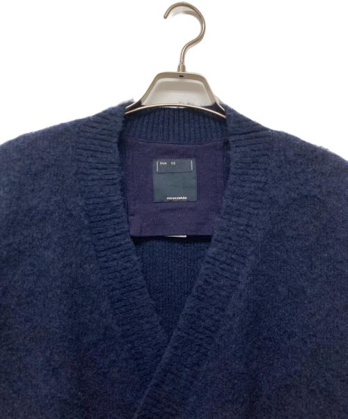 meanswhile（ミーンズワイル）meanswhile (ミーンズワイル) Mohair Double Knit Cardigan ネイビー サイズ:03の古着・服飾アイテム