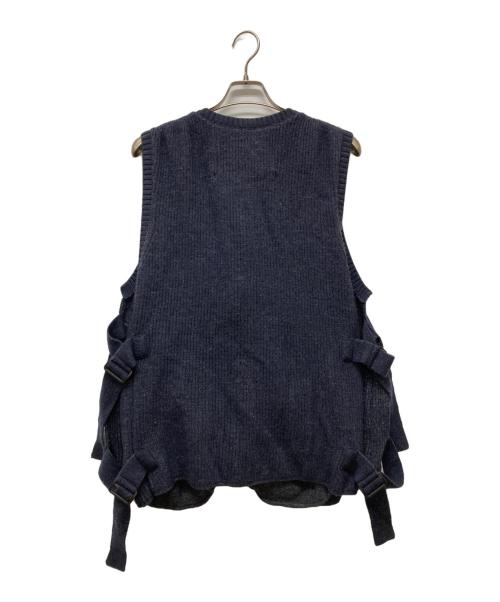 meanswhile（ミーンズワイル）meanswhile (ミーンズワイル) Body Armor Knit Vest ネイビー サイズ:3の古着・服飾アイテム